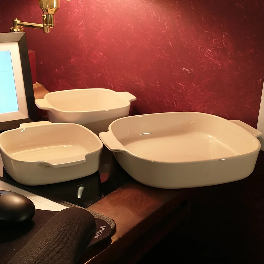 Rare Vintage - Corning Ware - No Pattern - 3pc Set w/Lid - A10 - Picture 2 of 9